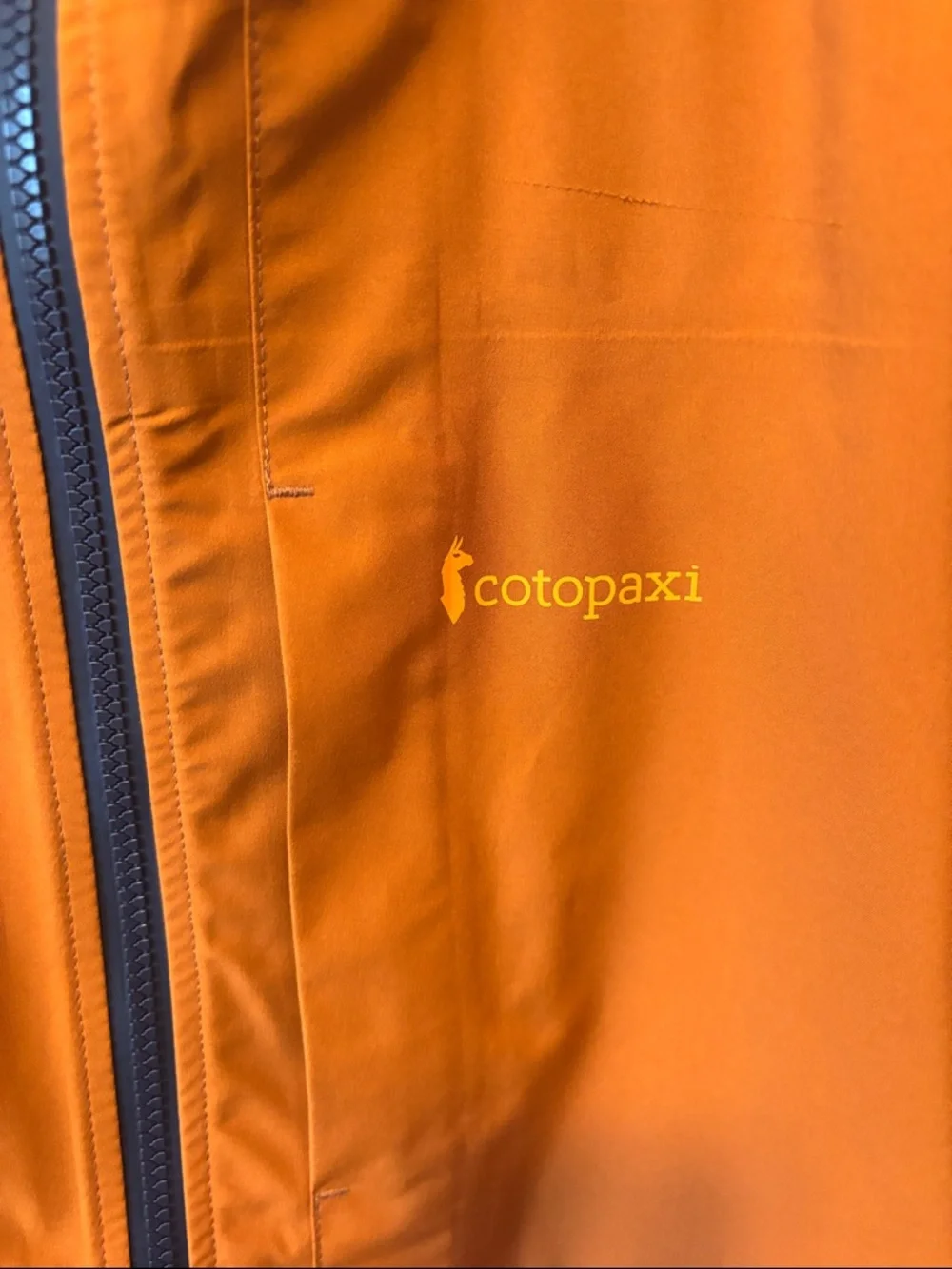 Cotopaxi Colorblock Hooded  Rain Shell Jacket - Rust Orange & Magenta - Picture 6 of 11